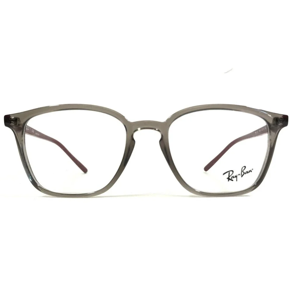 Ray-Ban Eyeglasses Frames RB7185 8083 Clear Gray Red Square Full Rim 50-18-145